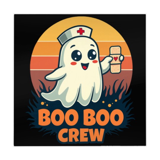 Halloween Boo Boo Crew Cute Ghost Nurse Doctor Mahjong Mats