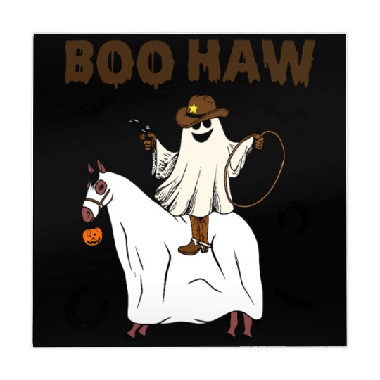Boo Haw Halloween Ghost Cowboy Western Mahjong Mats