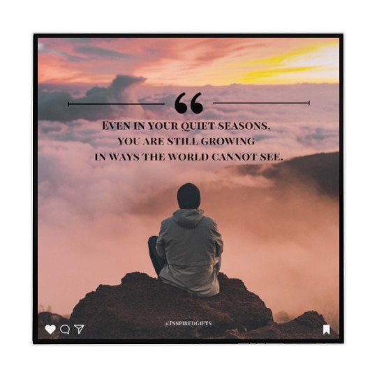 Quiet Seasons Growth Inspirational Quote Mahjong Mats