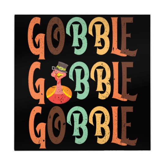 Festive Turkey and Gobble Text Pattern Mahjong Mats