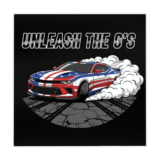 Patriotic American Muscle Car Mahjong Mats