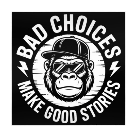 Humorous Gorilla with Retro Cap and Sunglasses Mahjong Mats