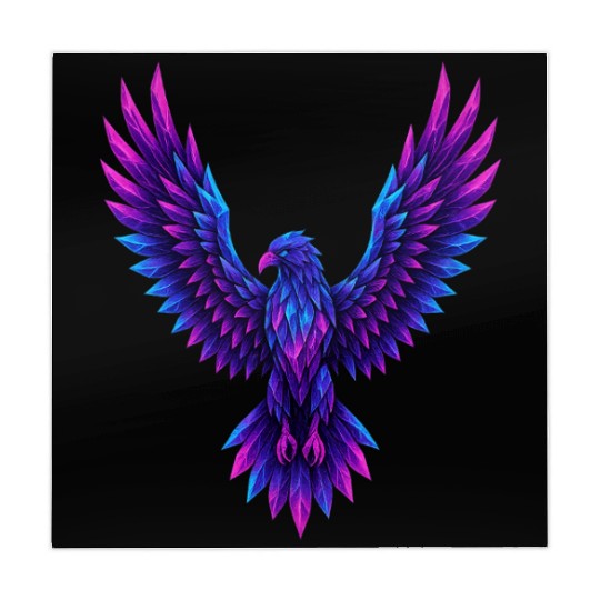 Vivid Blue-Purple Mythical Phoenix Mahjong Mats