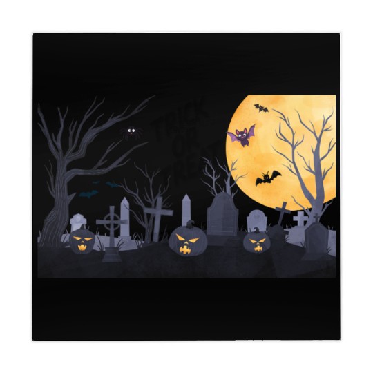 Trick-or-Treat Pumpkin Graveyard Mahjong Mats