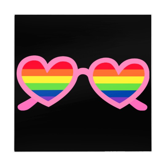 Rainbow Heart Sunglasses LGBTQ Mahjong Mats