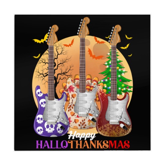Happy HalloThanksMas Guitar  Mahjong Mats