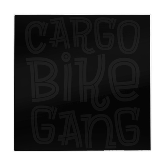Cargo Bike Gang Typography Design Mahjong Mats