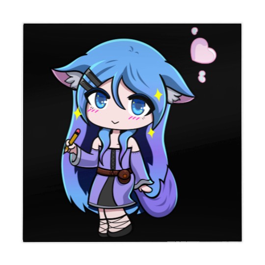 Chibi Anthro Cat Witch Illustration Mahjong Mats