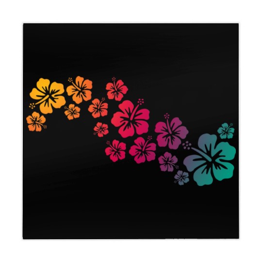 hibiscus blooms - colored Mahjong Mats