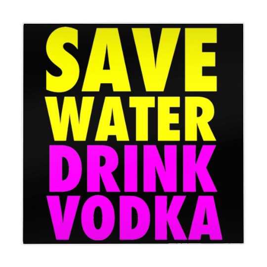 Save Water Drink Vodka Neon Party Design Mahjong Mats