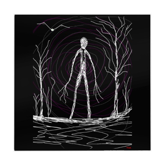 creepy slender man Mahjong Mats