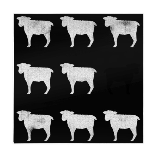 Many White Sheep: One Black Sheep Mahjong Mats