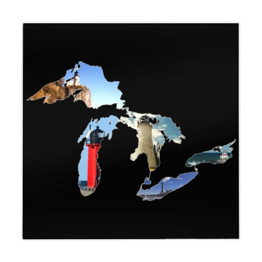 Michigan Great Lakes Lighthouses Mahjong Mats