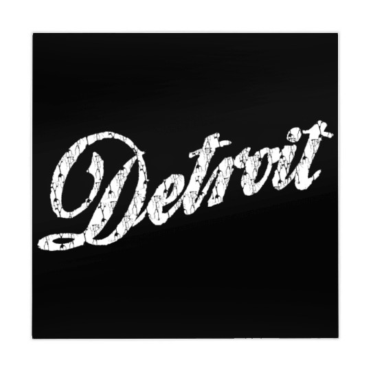 Old Vintage Detroit Retro Script Mahjong Mats