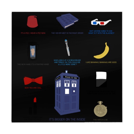 Doctor Who Items Mahjong Mats