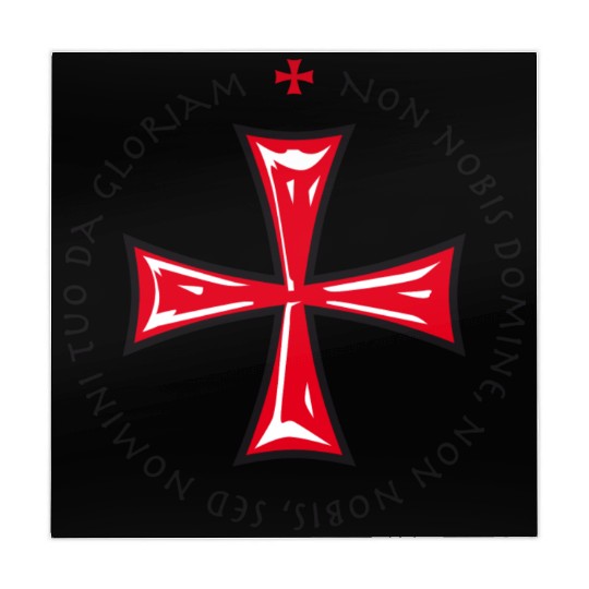 Cross Knights Templar Crusader non nobis domine Mahjong Mats