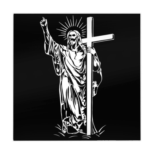 Jesus Christ and a cross Mahjong Mats