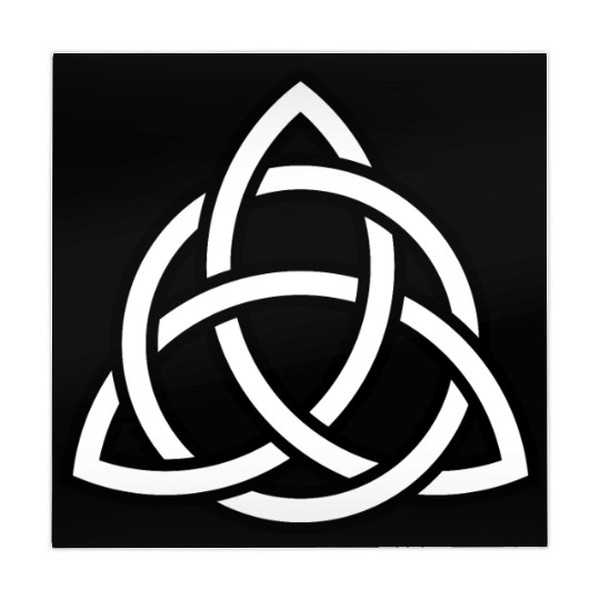 Triquetra circle interlaced irish white black Mahjong Mats