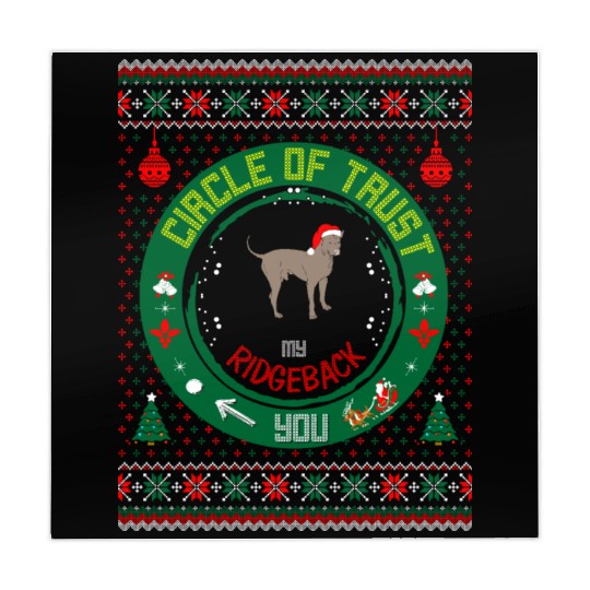 Circle Of Trust Ridgeback Christmas Ugly Sweater Mahjong Mats