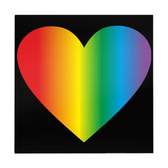 Lgbt rainbow heart, gay heart Mahjong Mats
