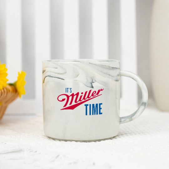 It's Miller Time Marble Mugs