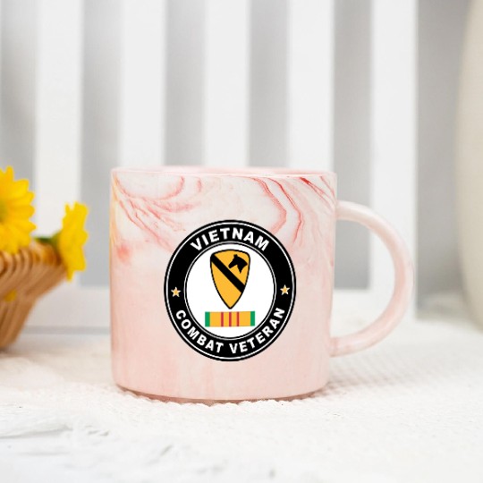 1st Cavalry Division Vietnam Combat Veteran Marble Mugs