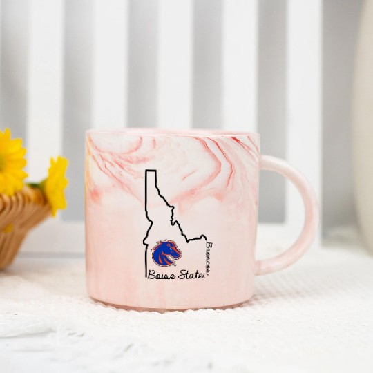 Boise State Broncos Idaho Offilly Marble Mugs