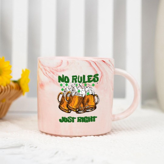 st paddy funny day, green beer Irish day Marble Mugs