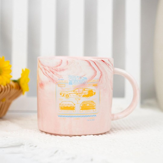 Back To The Future 35Th Anniversary Delorean Marble Mugs
