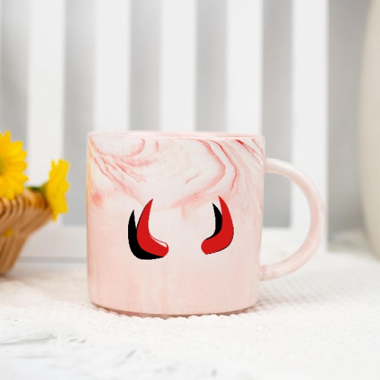 Devil Horns Marble Mugs