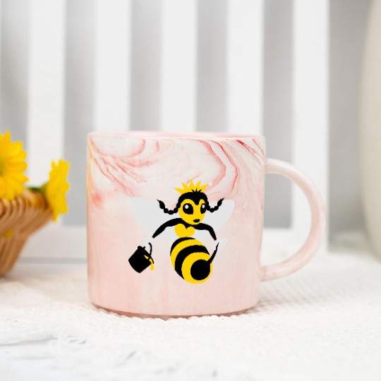 Queen Bee Marble Mugs