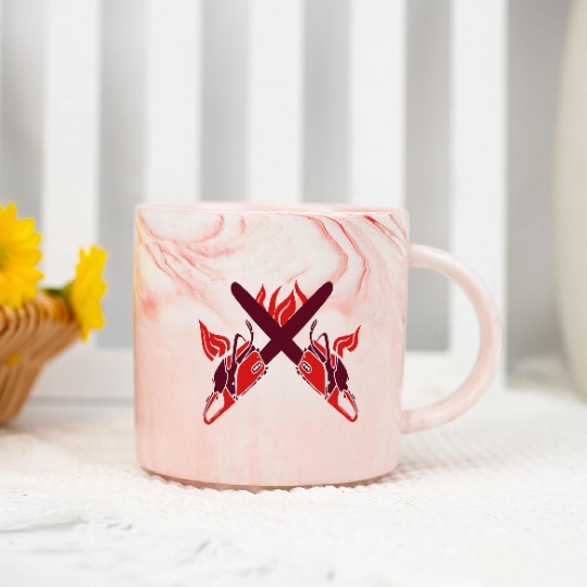 chainsaw Marble Mugs