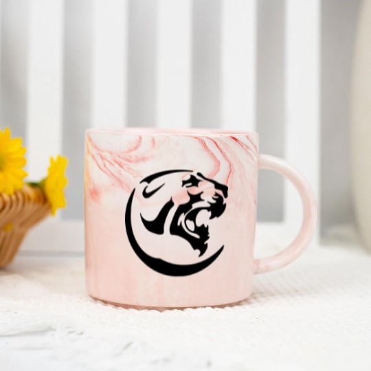 Black panther Marble Mugs
