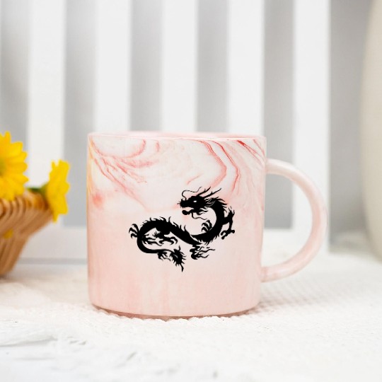 Chinese dragon art Marble Mugs
