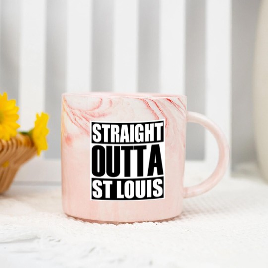 Straight Outta St Louis Marble Mugs