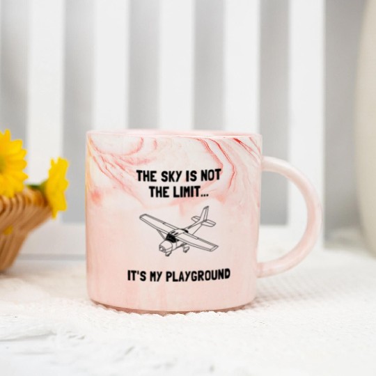 Sky Playground Plane Marble Mugs