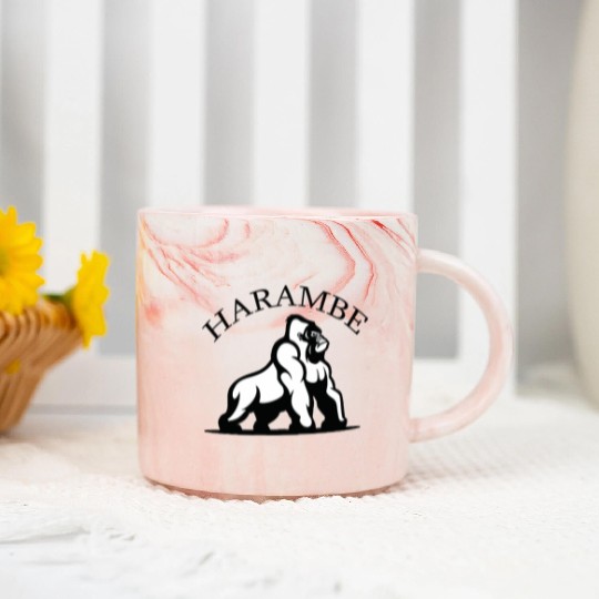 RIP Harambe Marble Mugs