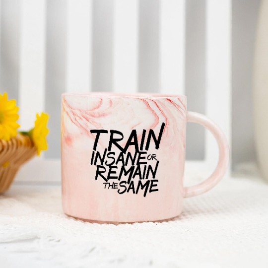Train Insane Marble Mugs