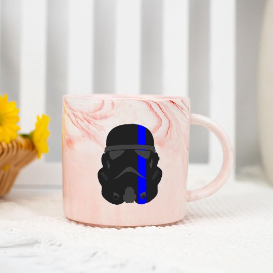 Thin Blue Line - Storm Trooper Marble Mugs
