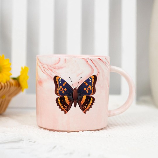 Butterfly Marble Mugs
