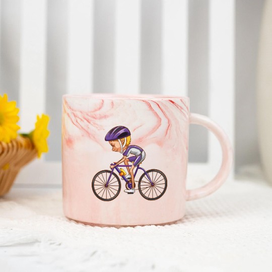 racing bike kid Marble Mugs
