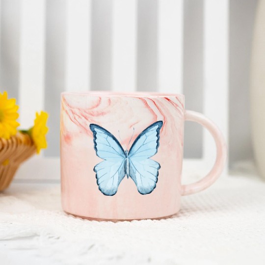 Butterfly Marble Mugs