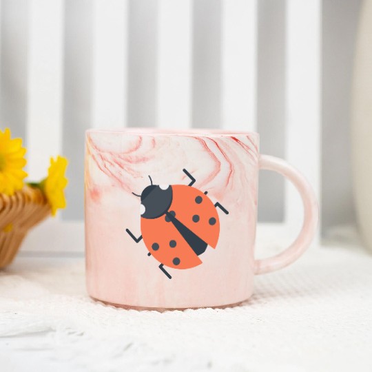 Ladybug Marble Mugs