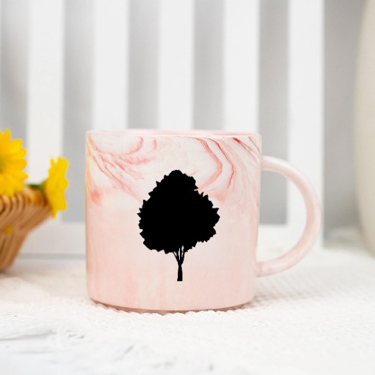 tree silhouette Marble Mugs