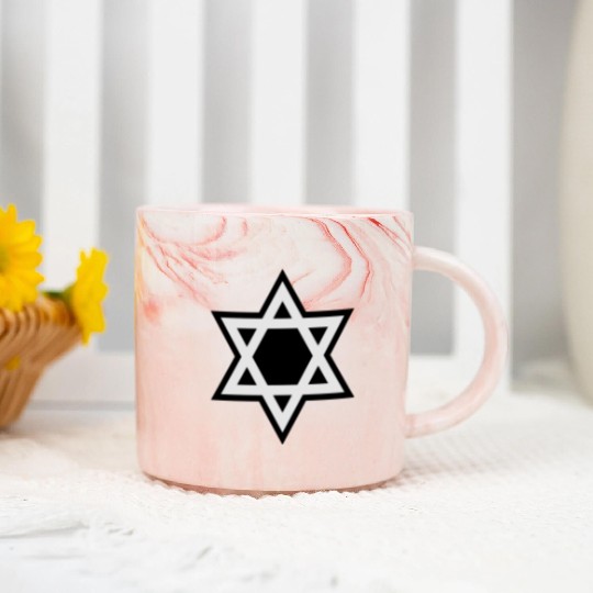 Star of David Marble Mugs