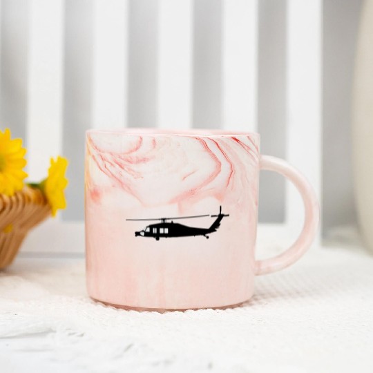 helicopter Sikirsky UH 60 Black Hawk Marble Mugs