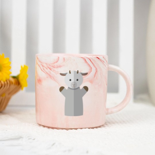 goat puppet Marble Mugs