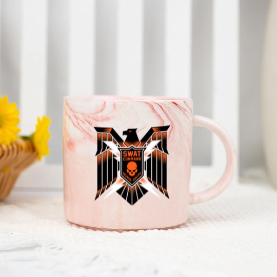 hawk crest mma Marble Mugs