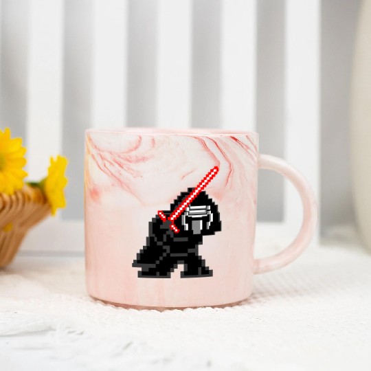 8-bit Kylo Ren Marble Mugs