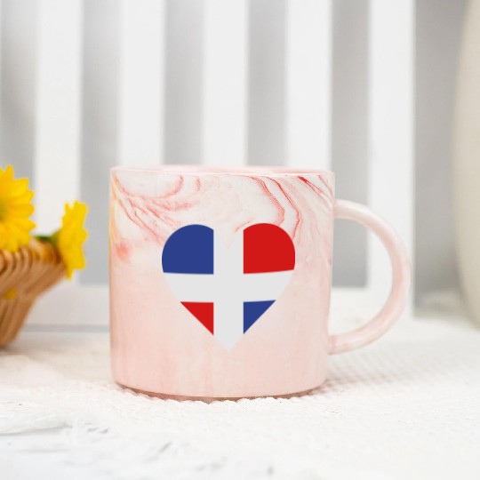 A Heart For The Dominican Republic Marble Mugs